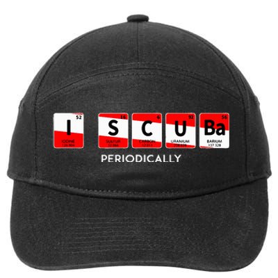 I Scuba Periodically Element Design With Number And Weight 7-Panel Snapback Hat