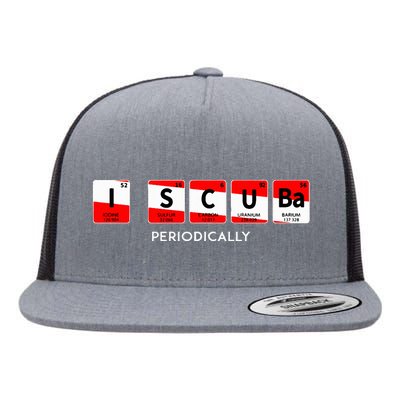 I Scuba Periodically Element Design With Number And Weight Flat Bill Trucker Hat