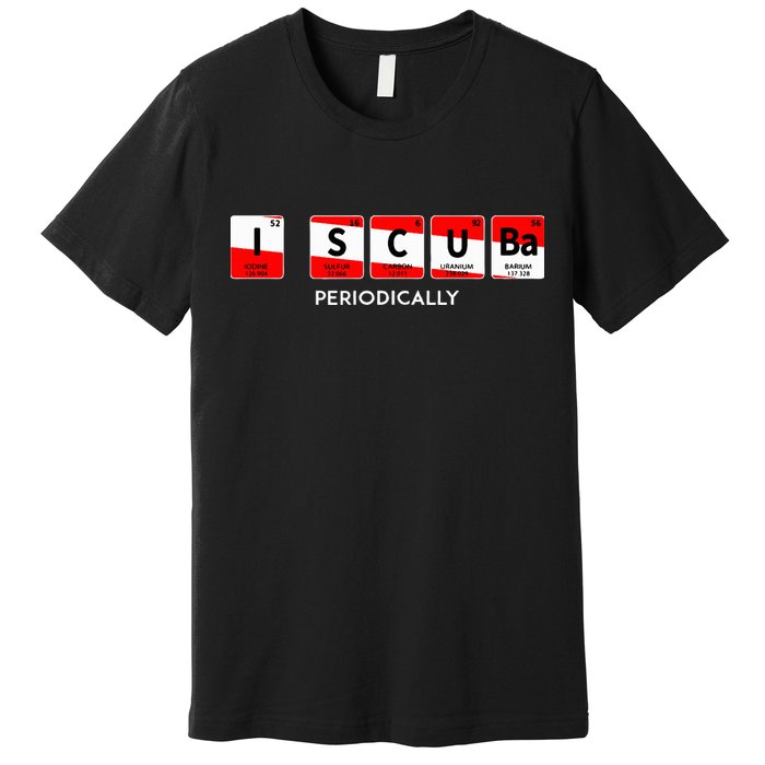 I Scuba Periodically Element Design With Number And Weight Premium T-Shirt