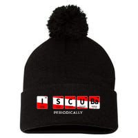 I Scuba Periodically Element Design With Number And Weight Pom Pom 12in Knit Beanie