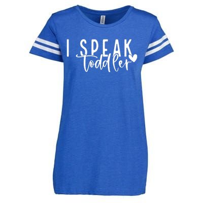 I Speak Preschool Teacher Enza Ladies Jersey Football T-Shirt