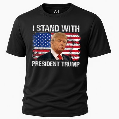 I Stand President Trump American Flag Trump 2024 Performance Shirt