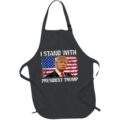 I Stand President Trump American Flag Trump 2024 Apron