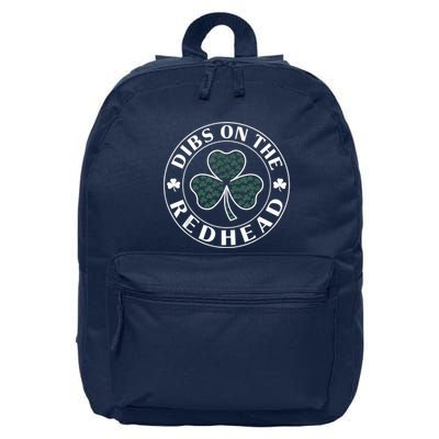 Irish St Patricks Day Shamrock Dibs On The Redhead 16 in Basic Backpack
