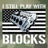 I Still Play With Blocks American Flag Car Auto Mechanic Legacy Tie Dye Trucker Hat