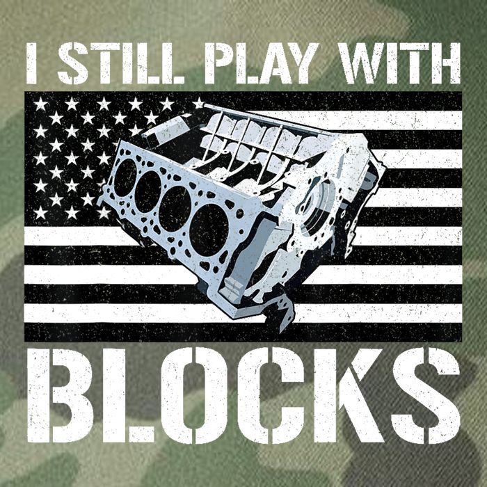 I Still Play With Blocks American Flag Car Auto Mechanic Legacy Tie Dye Trucker Hat