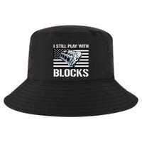 I Still Play With Blocks American Flag Car Auto Mechanic Cool Comfort Performance Bucket Hat