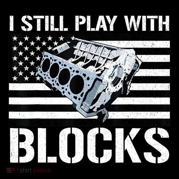 I Still Play With Blocks American Flag Car Auto Mechanic City Backpack