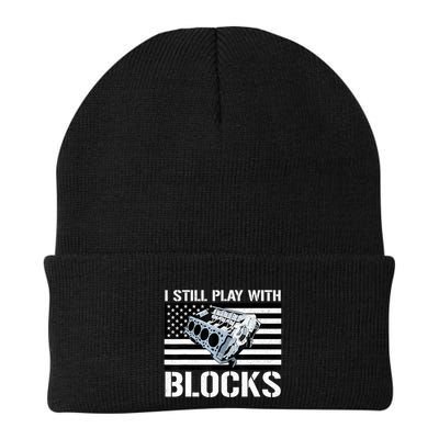 I Still Play With Blocks American Flag Car Auto Mechanic Beanie