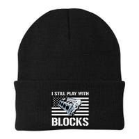 I Still Play With Blocks American Flag Car Auto Mechanic Beanie