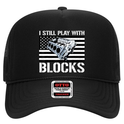 I Still Play With Blocks American Flag Car Auto Mechanic Trucker Hat