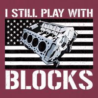 I Still Play With Blocks American Flag Car Auto Mechanic 16oz Travel Tumbler