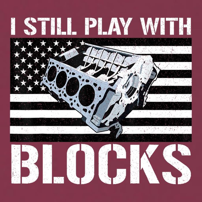 I Still Play With Blocks American Flag Car Auto Mechanic 16oz Travel Tumbler
