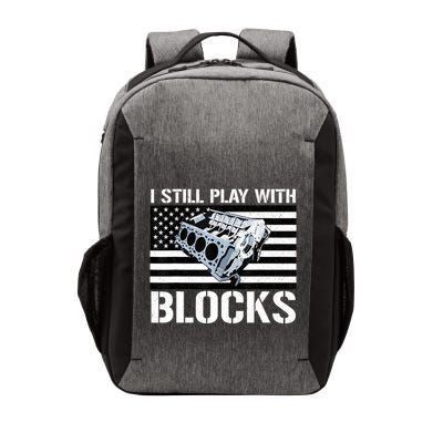 I Still Play With Blocks American Flag Car Auto Mechanic Vector Backpack