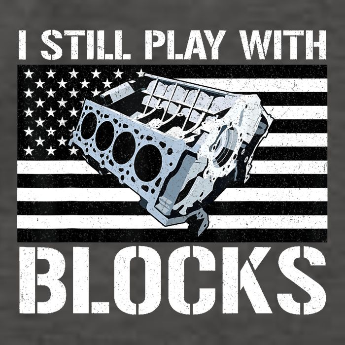 I Still Play With Blocks American Flag Car Auto Mechanic Vector Backpack