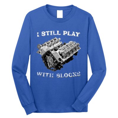 I Still Play With Blocks Racing Maintenance Vintage Long Sleeve Shirt