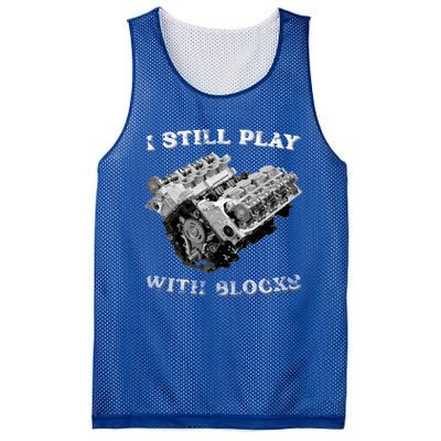 I Still Play With Blocks Racing Maintenance Vintage Mesh Reversible Basketball Jersey Tank