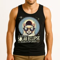I Survived Partial Solar-Eclipse March 29 2025 Funny Cat Tank Top