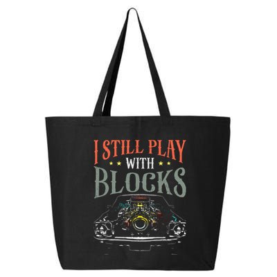 I Still Play With Blocks Vintage Car Engine Block Mechanic 25L Jumbo Tote