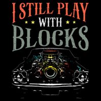 I Still Play With Blocks Vintage Car Engine Block Mechanic Baby Bodysuit