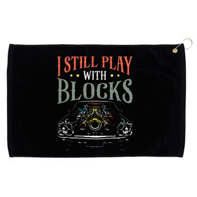 I Still Play With Blocks Vintage Car Engine Block Mechanic Grommeted Golf Towel