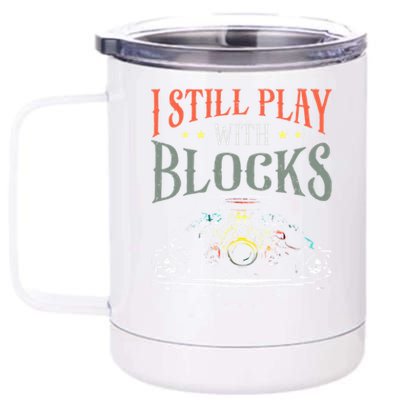 I Still Play With Blocks Vintage Car Engine Block Mechanic 12 oz Stainless Steel Tumbler Cup