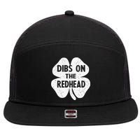 Irish St Patricks Day Shamrock Dibs On The Redhead 7 Panel Mesh Trucker Snapback Hat