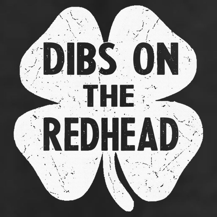 Irish St Patricks Day Shamrock Dibs On The Redhead 7 Panel Mesh Trucker Snapback Hat