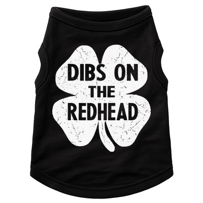 Irish St Patricks Day Shamrock Dibs On The Redhead Doggie Tank