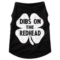 Irish St Patricks Day Shamrock Dibs On The Redhead Doggie Tank