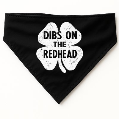 Irish St Patricks Day Shamrock Dibs On The Redhead USA-Made Doggie Bandana