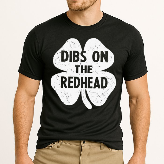 Irish St Patricks Day Shamrock Dibs On The Redhead Performance Shirt