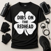 Irish St Patricks Day Shamrock Dibs On The Redhead Performance Shirt