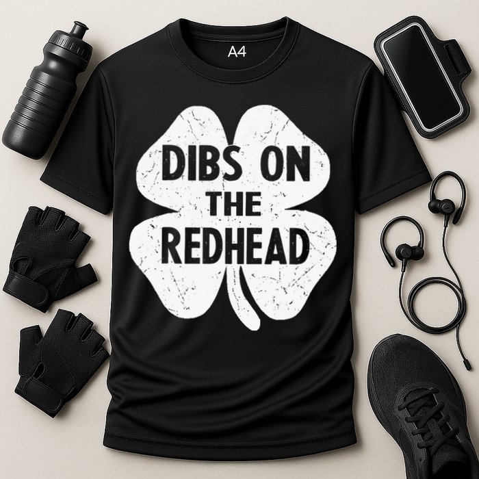 Irish St Patricks Day Shamrock Dibs On The Redhead Performance Shirt