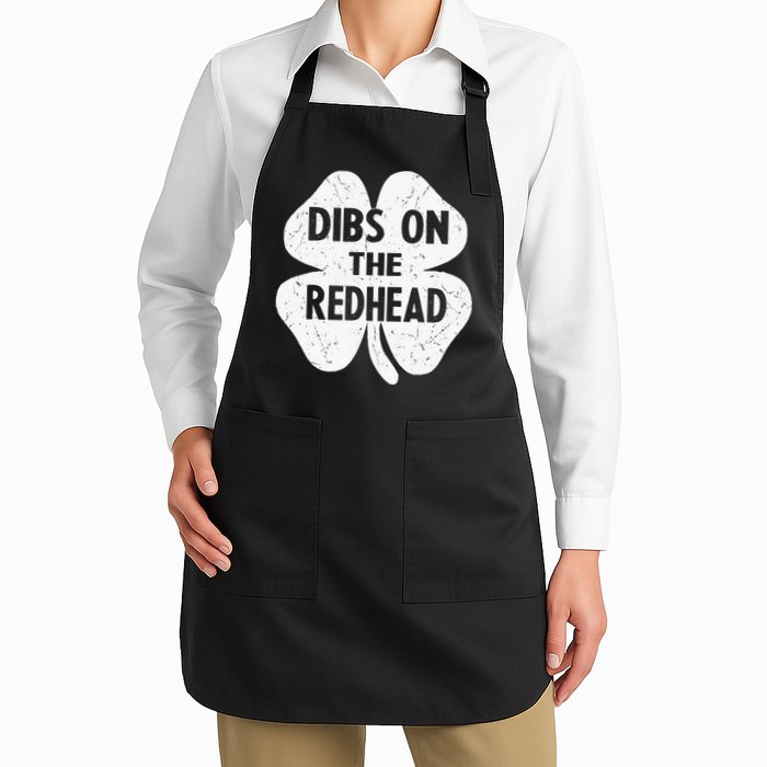 Irish St Patricks Day Shamrock Dibs On The Redhead Apron