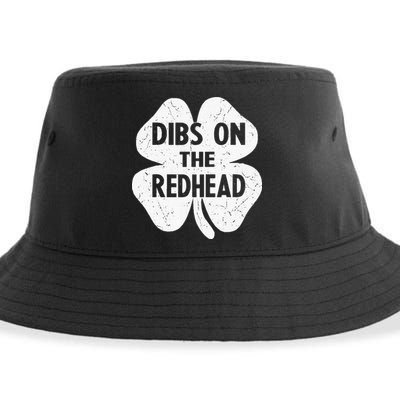Irish St Patricks Day Shamrock Dibs On The Redhead Sustainable Bucket Hat