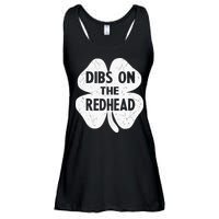 Irish St Patricks Day Shamrock Dibs On The Redhead Ladies Essential Flowy Tank