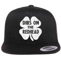 Irish St Patricks Day Shamrock Dibs On The Redhead Flatbill Hat