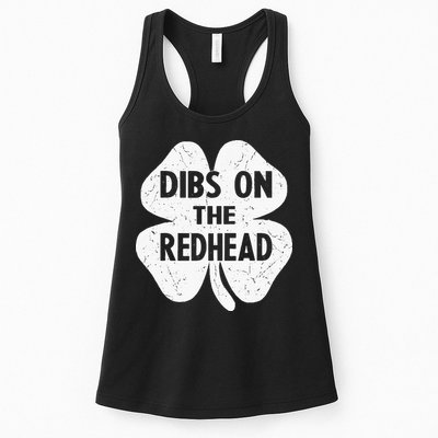Irish St Patricks Day Shamrock Dibs On The Redhead Womens Tank Top