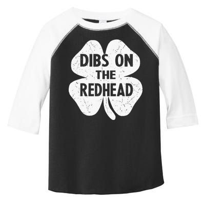 Irish St Patricks Day Shamrock Dibs On The Redhead Toddler Fine Jersey T-Shirt