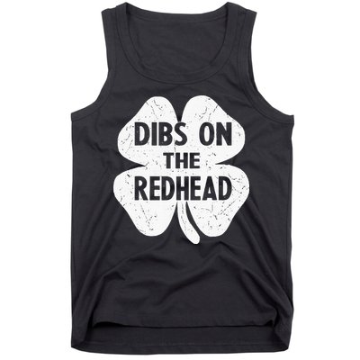 Irish St Patricks Day Shamrock Dibs On The Redhead Tank Top