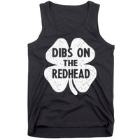 Irish St Patricks Day Shamrock Dibs On The Redhead Tank Top