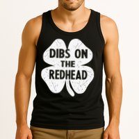 Irish St Patricks Day Shamrock Dibs On The Redhead Tank Top