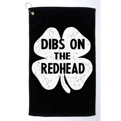 Irish St Patricks Day Shamrock Dibs On The Redhead Golf Towel