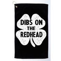 Irish St Patricks Day Shamrock Dibs On The Redhead Golf Towel