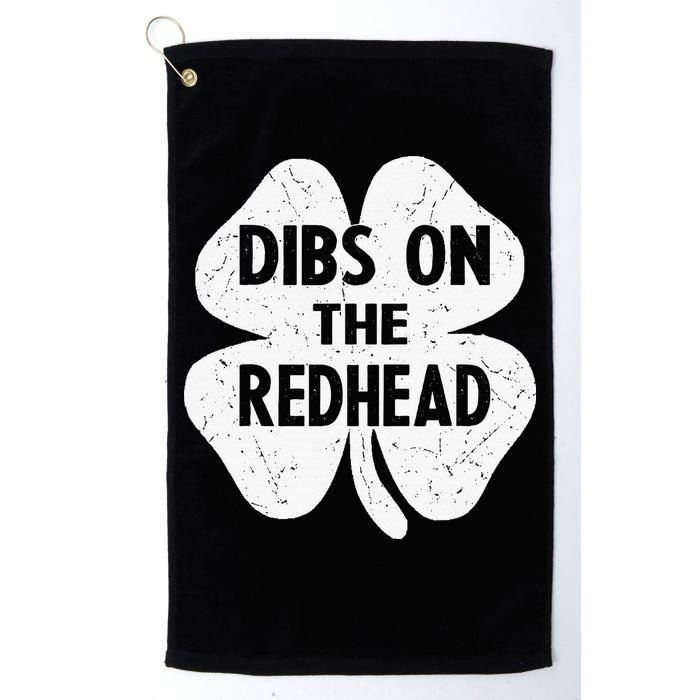 Irish St Patricks Day Shamrock Dibs On The Redhead Golf Towel