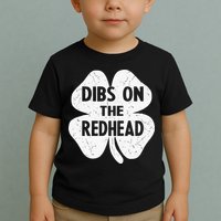 Irish St Patricks Day Shamrock Dibs On The Redhead Toddler T-Shirt