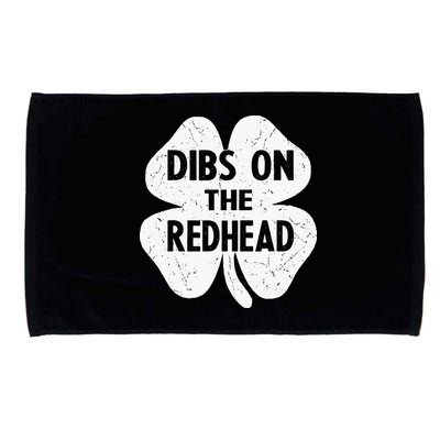 Irish St Patricks Day Shamrock Dibs On The Redhead Microfiber Hand Towel