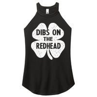 Irish St Patricks Day Shamrock Dibs On The Redhead Women's Perfect Tri Rocker Tank