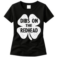 Irish St Patricks Day Shamrock Dibs On The Redhead Womens T-Shirt